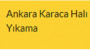 Karaca Halı Yıkama Ankara